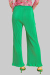 Kelly Wide Leg Textured Pants-Kelly Wide Leg Textured Pants. These stunning wide leg pants feature a vibrant green color with elegant texture throughout. Made from lightweight breathable fabric.-Reef Love