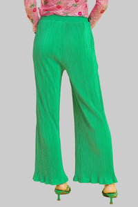 Kelly Wide Leg Textured Pants-Kelly Wide Leg Textured Pants. These stunning wide leg pants feature a vibrant green color with elegant texture throughout. Made from lightweight breathable fabric.-Reef Love