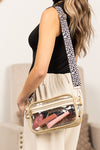 See-through and Clear - Kendall Leopard Stadium Camera Crossbody-Reef Love