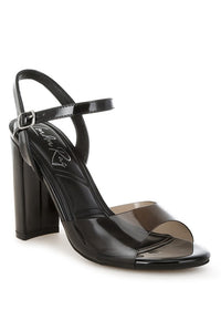 Kessel Tinted Clear Strap Block Heel Sandals-Reef Love
