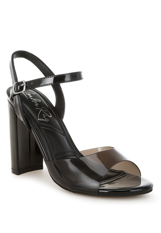 Kessel Tinted Clear Strap Block Heel Sandals-Reef Love