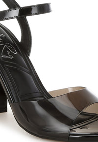 Kessel Tinted Clear Strap Block Heel Sandals-Reef Love