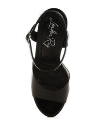 Kessel Tinted Clear Strap Block Heel Sandals-Reef Love