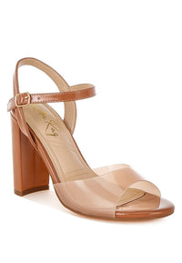 Kessel Tinted Clear Strap Block Heel Sandals-Reef Love