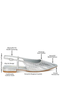 Kurina Metallic Woven Slingback Sandals- Boho Chic Styles by Reef Love