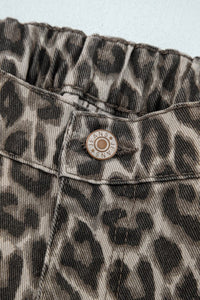 Leopard Denim Straight Leg Loose Fit Ankle Jeans- Boho Chic Styles by Reef Love
