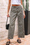 Leopard Denim Straight Leg Loose Fit Ankle Jeans- Boho Chic Styles by Reef Love