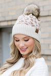 Leopard Fur Pom Beanie-Leopard Fur Pom Beanie, Stamped CC beanie. Leopard print in several color options. Authentic Stamped C.C. Leopard Design, Faux Fur Pom-Pom. As seen on TikTok.