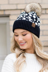 Leopard Fur Pom Beanie-Leopard Fur Pom Beanie, Stamped CC beanie. Leopard print in several color options. Authentic Stamped C.C. Leopard Design, Faux Fur Pom-Pom. As seen on TikTok.