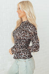 Leopard Mesh Long Sleeve Top- Boho Chic Styles by Reef Love