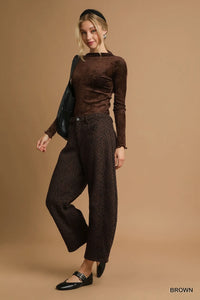 Shop Leopard Print Wide Leg Pants-Turn heads with these Leopard Print Wide-Leg Pants featuring a bold animal print, flowy fit, and practical pockets—perfect for casual to dressy styling.-available at Reef Love online boho-chic boutique