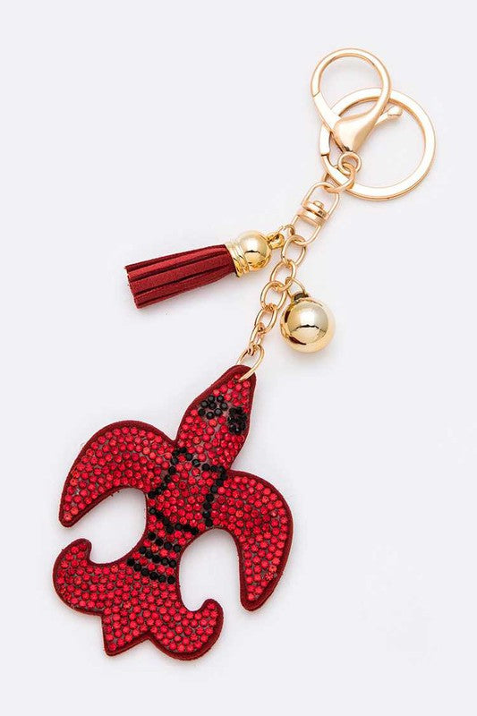 Louisiana Crawfish Fleur De Lis Key Chain