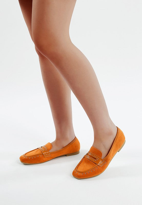 Lumina Penny Strap Studded Loafers-Reef Love