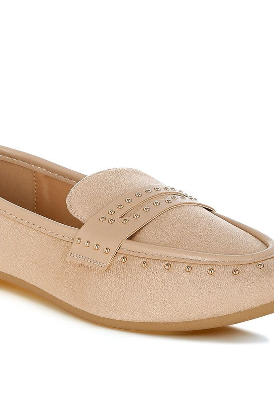 Lumina Penny Strap Studded Loafers-Reef Love