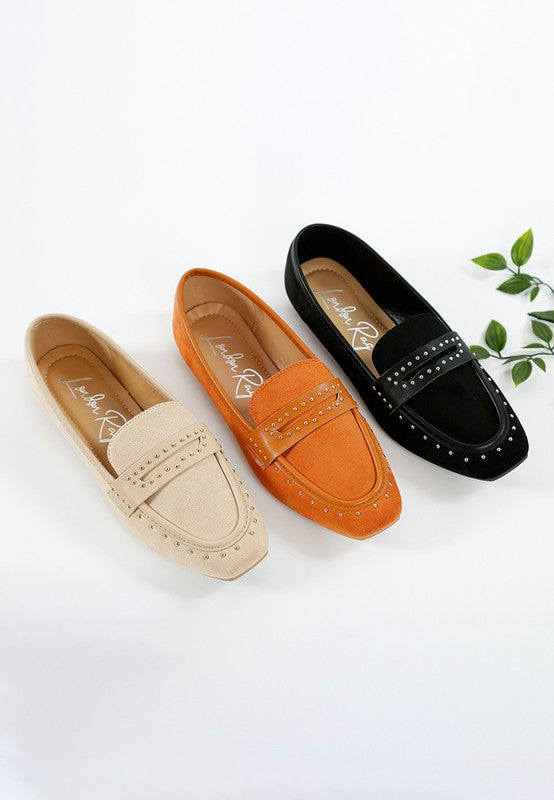 Lumina Penny Strap Studded Loafers-Reef Love