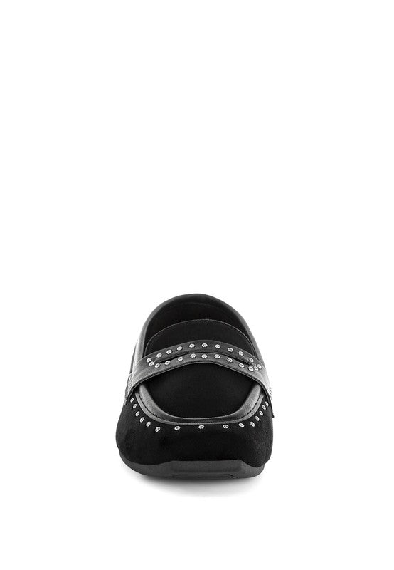 Lumina Penny Strap Studded Loafers-Reef Love