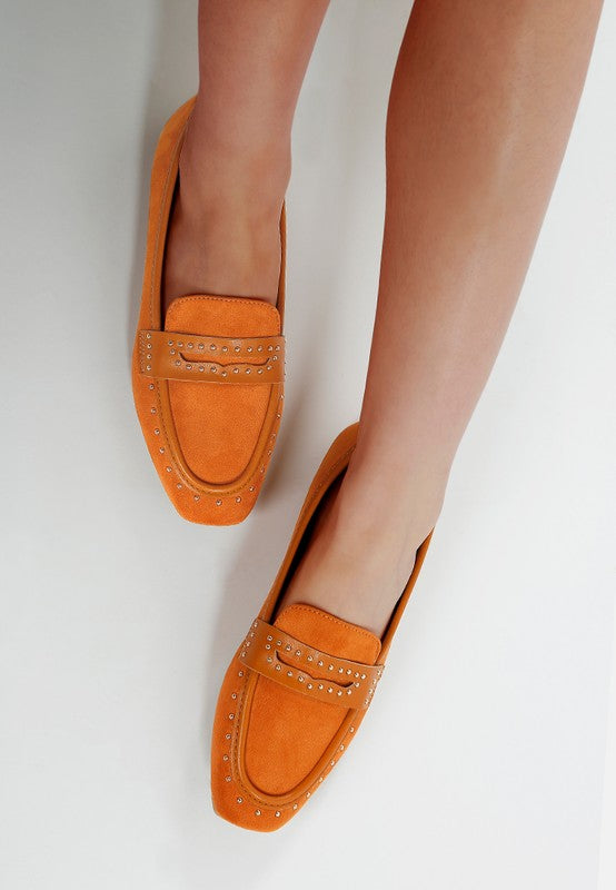 Lumina Penny Strap Studded Loafers-Reef Love