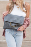 Lux Fold-Over O-Ring Clutch
