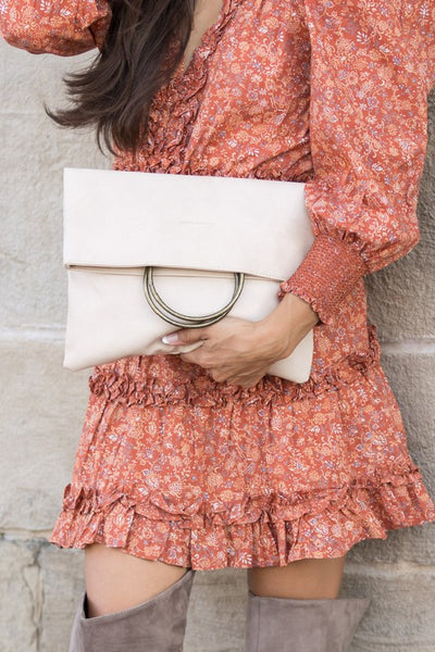 Lux Fold-Over O-Ring Clutch