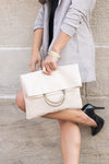 Lux Fold-Over O-Ring Clutch