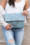 Lux Fold-Over O-Ring Clutch