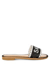 Luxe Getaway Saint Tropez Slip On Flat Sandals-Luxe Getaway Saint Tropez Sandals - Vacation Ready, trendy chic slip on flat sandals, cushion insoles, bead embellishments, perfect for tropical vacations. -Reef Love