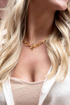 Shop Luxe Gold Chunky Paperclip Chain Necklace, Tarnish-Resistant, 18"-18" chunky paperclip chain necklace in 18k gold-plated stainless steel. Tarnish-resistant, waterproof, and hypoallergenic—perfect for layering or solo shine.-available at Reef Love online boho-chic boutique