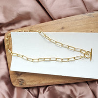 Shop Luxe Gold Chunky Paperclip Chain Necklace, Tarnish-Resistant, 18"-18" chunky paperclip chain necklace in 18k gold-plated stainless steel. Tarnish-resistant, waterproof, and hypoallergenic—perfect for layering or solo shine.-available at Reef Love online boho-chic boutique