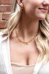 Shop Luxe Gold Chunky Paperclip Chain Necklace, Tarnish-Resistant, 20"-20" chunky gold paperclip chain in 18k gold-plated stainless steel. Waterproof, hypoallergenic & tarnish-resistant—perfect for layering or wearing solo.-available at Reef Love online boho-chic boutique