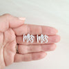 Shop MRS Stud Earrings-Celebrate your “Mrs” moment with lightweight calligraphy stud earrings. Perfect for brides, bachelorettes, honeymoons & anniversaries. Stainless steel posts.-available at Reef Love online boho-chic boutique