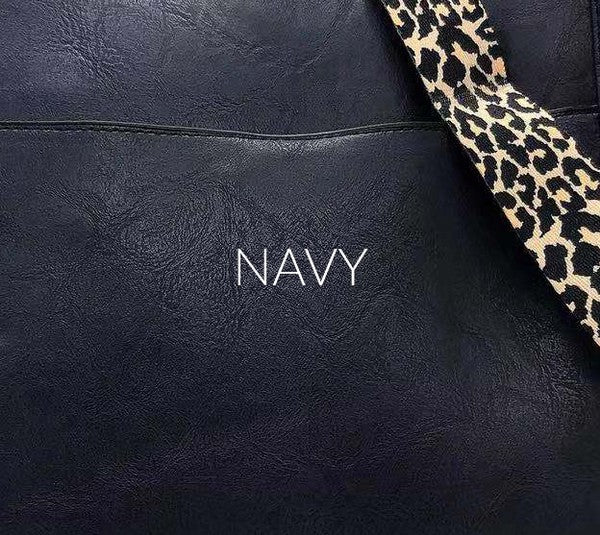 Madalyn Crossbody Handbag with Leopard Print Strap