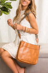Madalyn Crossbody Handbag with Leopard Print Strap