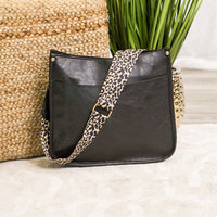 Madalyn Crossbody Handbag with Leopard Print Strap