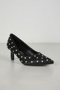 Madhara Heart-Shaped Rhinestones Pumps-Reef Love