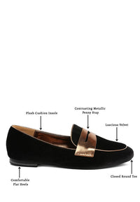 Malta Penny Strap Velvet Loafers- Boho Chic Styles by Reef Love