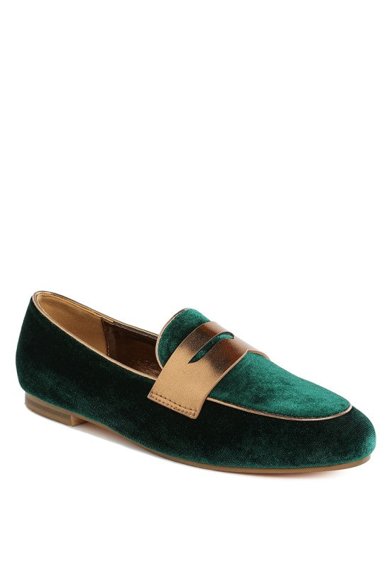 Malta Penny Strap Velvet Loafers- Boho Chic Styles by Reef Love