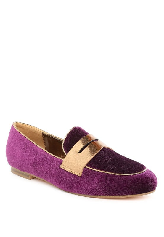 Malta Penny Strap Velvet Loafers- Boho Chic Styles by Reef Love