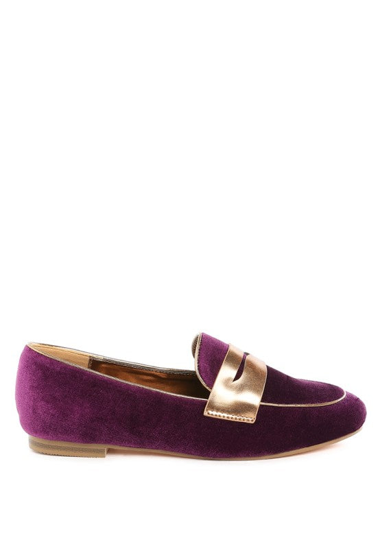 Malta Penny Strap Velvet Loafers- Boho Chic Styles by Reef Love