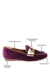 Malta Penny Strap Velvet Loafers- Boho Chic Styles by Reef Love