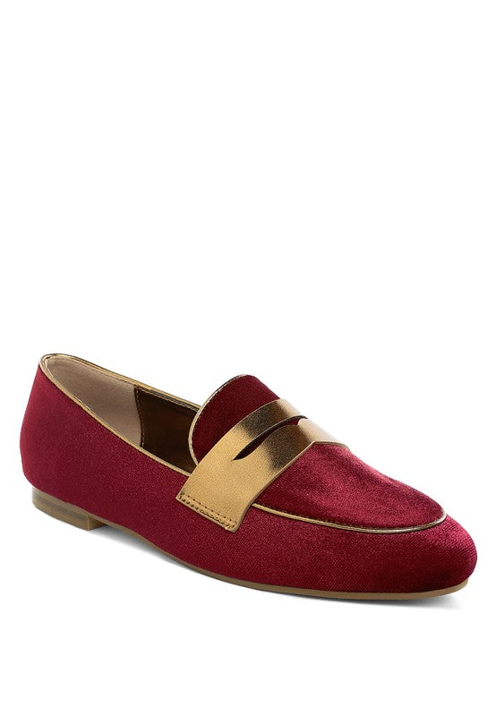 Malta Penny Strap Velvet Loafers- Boho Chic Styles by Reef Love