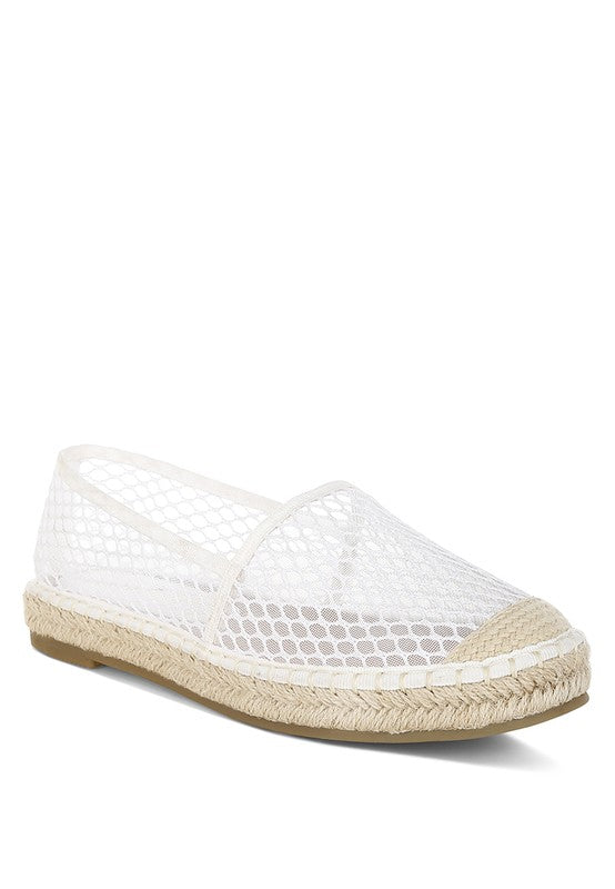 Manara Mesh Espadrille Loafers-Manara Mesh Espadrille Loafers by London Rag are a unique piece with a mesh upper which gives a sheer look with the juxtaposition of the classic espadrilles.