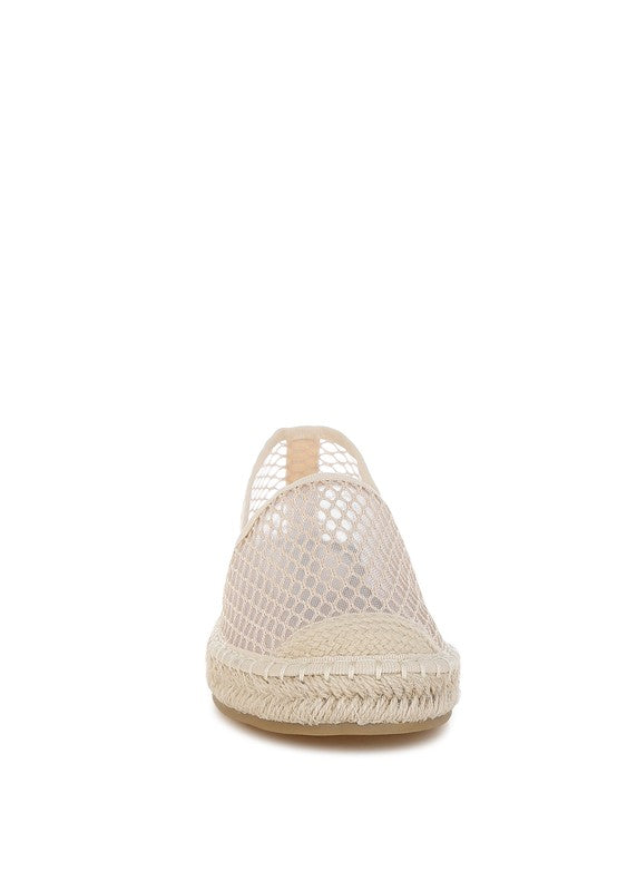 Manara Mesh Espadrille Loafers-Manara Mesh Espadrille Loafers by London Rag are a unique piece with a mesh upper which gives a sheer look with the juxtaposition of the classic espadrilles.