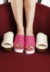 Marengo Raffia Chunky Heel Clogs-Reef Love