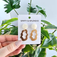 Shop Marley Earrings - Iridescent-Marley Earrings in iridescent acetate with gold-plated brass. Lightweight & hypoallergenic—funky statement earrings perfect for parties, nights out & bold style.-available at Reef Love online boho-chic boutique