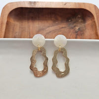 Shop Marley Earrings - Iridescent-Marley Earrings in iridescent acetate with gold-plated brass. Lightweight & hypoallergenic—funky statement earrings perfect for parties, nights out & bold style.-available at Reef Love online boho-chic boutique