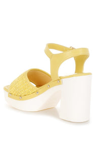 Mazaro Raffia Chunky Sandals-Reef Love