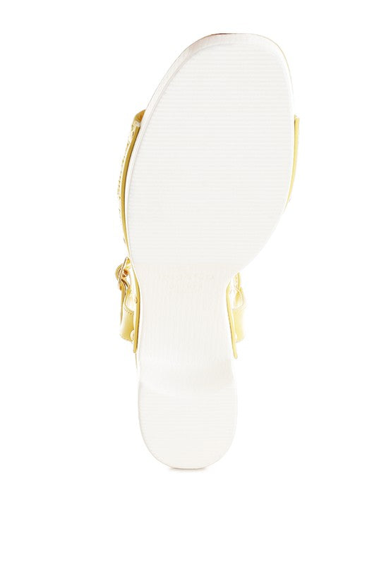 Mazaro Raffia Chunky Sandals-Reef Love
