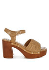 Mazaro Raffia Chunky Sandals-Reef Love