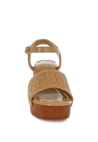 Mazaro Raffia Chunky Sandals-Reef Love