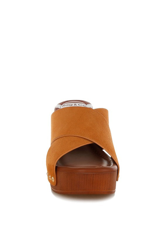 Mearsk Genuine Suede Leather Clogs